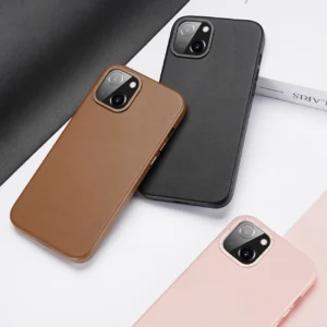 Dux Ducis Grit Leather Apple iPhone 14 Plus Elegant Faux Leather (MagSafe Compatible) dėklas telefonui juodos spalvos - Image 6