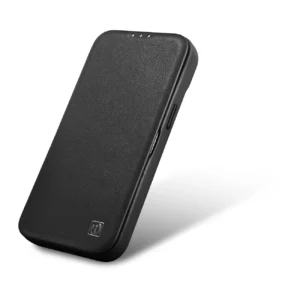 iCarer CE Premium Leather Apple iPhone 14 Plus Magnetic atverčiamas Leather MagSafe dėklas telefonui juodos spalvos (WMI14220715-BK) - Image 7