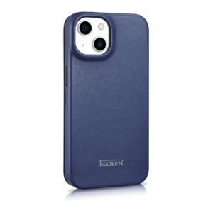 iCarer CE Premium Leather Apple iPhone 14 Plus Magnetic atverčiamas Leather MagSafe dėklas telefonui mėlynos spalvos (WMI14220715-BU) - Image 4