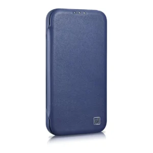 iCarer CE Premium Leather Apple iPhone 14 Plus Magnetic atverčiamas Leather MagSafe dėklas telefonui mėlynos spalvos (WMI14220715-BU) - Image 5