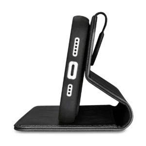 iCarer Oil Wax Wallet 2in1 Apple iPhone 14 Plus Anti-RFID Leather atverčiamas dėklas telefonui juodos spalvos (WMI14220723-BK) - Image 7