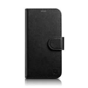 iCarer Wallet 2in1 Apple iPhone 14 Plus Anti-RFID Leather atverčiamas dėklas telefonui juodos spalvos (WMI14220727-BK)