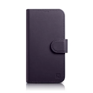 iCarer Wallet 2in1 Apple iPhone 14 Plus Anti-RFID Leather atverčiamas Dark dėklas telefonui violetinės spalvos (WMI14220727-DP)