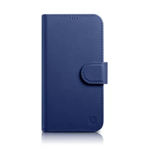 iCarer Wallet 2in1 Apple iPhone 14 Plus Anti-RFID Leather atverčiamas dėklas telefonui mėlynos spalvos (WMI14220727-BU)