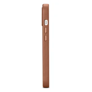 iCarer Leather Apple iPhone 14 Plus dėklas telefonui rudos spalvos (MagSafe Compatible) - Image 5