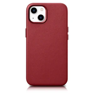 iCarer Leather made of natural leather Apple iPhone 14 Plus dėklas telefonui raudonos spalvos (compatible with MagSafe)
