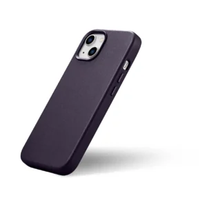 iCarer Leather Apple iPhone 14 Plus Dark dėklas telefonui violetinės spalvos (MagSafe Compatible) - Image 9