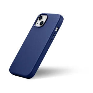 iCarer Leather Apple iPhone 14 Plus genuine leather dėklas telefonui mėlynos spalvos (compatible with MagSafe) - Image 8