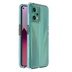 Spring Realme 9 Pro silikoninis frame light dėklas telefonui mėlynos spalvos