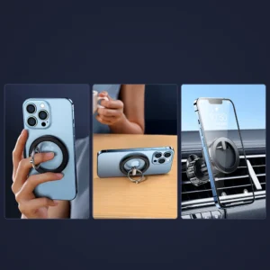 Joyroom kit multifunctional magnetic car holder ring phone support black (JR-ZS294) - Image 5