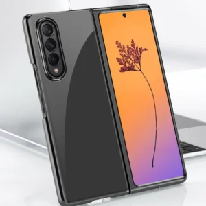 Plating Samsung Galaxy Z Fold 4 a metallic frame dėklas telefonui juodos spalvos - Image 9