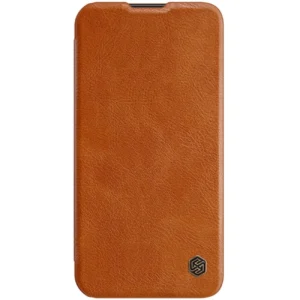 Nillkin Qin Leather Pro Apple iPhone 14 Plus atverčiamas dėklas telefonui rudos spalvos - Image 7