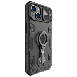 Nillkin CamShield Armor Pro Magnetic Apple iPhone 14 Plus MagSafe armored stand ring dėklas telefonui juodos spalvos - Image 3