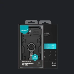 Nillkin CamShield Armor Pro Magnetic Apple iPhone 14 Plus MagSafe armored stand ring dėklas telefonui juodos spalvos - Image 5