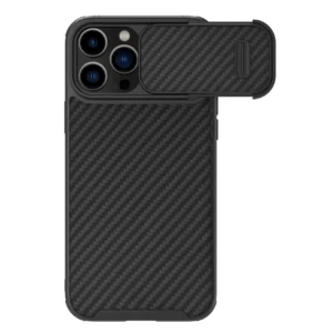 Nillkin Synthetic Fiber S Apple iPhone 14 Pro with camera, dėklas telefonui juodos spalvos