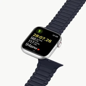 Dux Ducis apyrankė (Armor Version) Apple Watch SE strap, 9, 8, 7, 6, 5, 4, 3, 2, 1 (41, 40, 38 mm) silikoninis magnetic mėlynos spalvos - Image 8