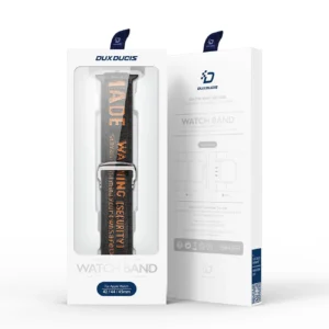 Dux Ducis apyrankė (Outdoor Version) Apple Watch Ultra apyrankė, SE, 9, 8, 7, 6, 5, 4, 3, 2, 1 (49, 45, 44, 42 mm) Nylon juodos ir oranžinės spalvos - Image 5