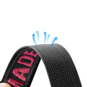 Dux Ducis apyrankė (Outdoor Version) Apple Watch Ultra apyrankė, SE, 9, 8, 7, 6, 5, 4, 3, 2, 1 (49, 45, 44, 42 mm) Nylon juodos ir raudonos spalvos - Image 4