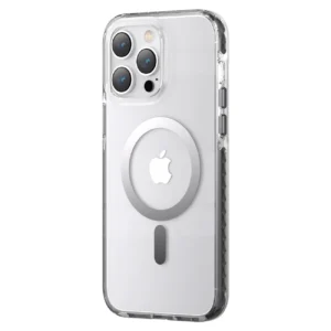 Kingxbar PQY Ice Crystal Series magnetic Apple iPhone 14 MagSafe dėklas telefonui pilkos spalvos