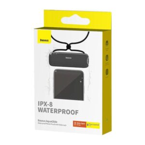 Vandeniui atsparus telefono dėklas Baseus AquaGlide juodos spalvos - Image 7
