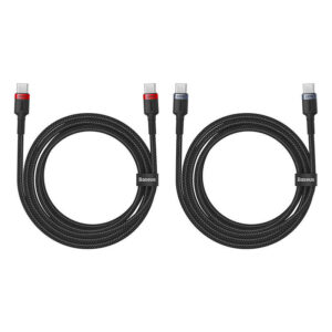 Kabelis Baseus Cafule USB-C do USB-C 100W, 2m, 2-Pack - Image 5