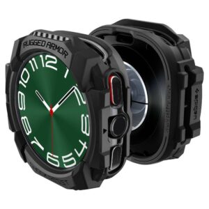 Dėklas Samsung Galaxy Watch 7 (44 mm) Spigen Rugged Armor Matte juodos spalvos - Image 8