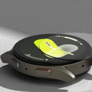 Dėklas + apsauginis stiklas Samsung Galaxy Watch 7 (44 mm) Ringke Slim Titanium juodos spalvos - Image 4