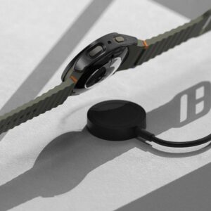 Dėklas + apsauginis stiklas Samsung Galaxy Watch 7 (44 mm) Ringke Slim Titanium juodos spalvos - Image 5