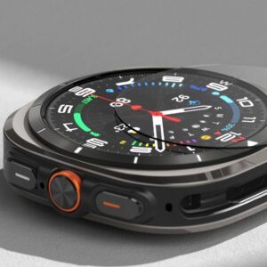 Dėklas + apsauginis stiklas Samsung Galaxy Watch Ultra (47mm) Ringke Slim Titanium juodos spalvos - Image 4