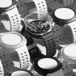 Dėklas + apsauginis stiklas Samsung Galaxy Watch Ultra (47mm) Ringke Slim Titanium juodos spalvos - Image 6
