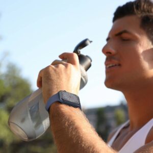 Apyrankė Apple Watch 4 / 5 / 6 / 7 / 8 / 9 / SE / Ultra 1 / 2 (42 / 44 / 45 / 49 mm) Tech-Protect silikoninė Clay pilkos spalvos - Image 3