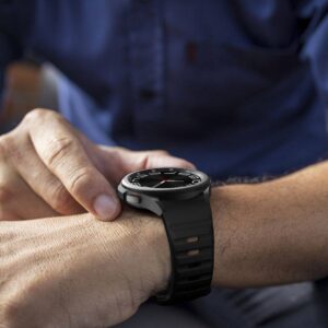 Apyrankė Samsung Galaxy Watch 4 / 5 / 5 Pro / 6 / 7 / FE Tech-Protect silikoninė juodos spalvos - Image 4