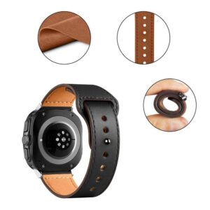 Apyrankė Samsung Galaxy Watch Ultra (47mm) Tech-Protect LeatherFit juodos spalvos - Image 3