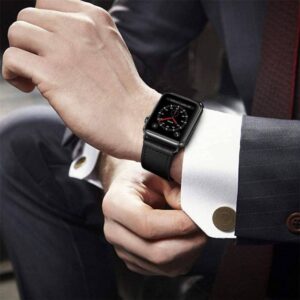 Apyrankė Samsung Galaxy Watch Ultra (47mm) Tech-Protect LeatherFit juodos spalvos - Image 5