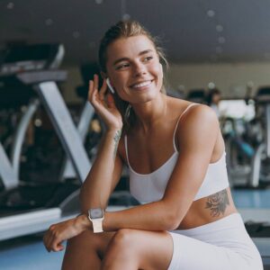 Apyrankė Apple Watch 3 / 4 / 5 / 6 / 7 / 8 / 9 / SE (38 / 40 / 41 mm) Tech-Protect Nylonmag Natural TItanium creamy - Image 3