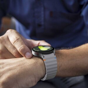 Apyrankė Samsung Galaxy Watch 4 / 5 / 5 PRO / 6 / 7 / FE Tech-Protect silikoninė Sport Crayon gray - Image 4