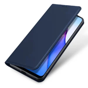 Dux Ducis Skin Pro Oppo Reno 8 Pro atverčiamas card wallet su stoveliu dėklas telefonui mėlynos spalvos - Image 4