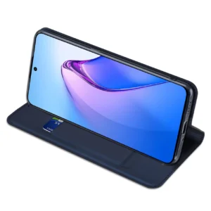 Dux Ducis Skin Pro Oppo Reno 8 Pro atverčiamas card wallet su stoveliu dėklas telefonui mėlynos spalvos - Image 5