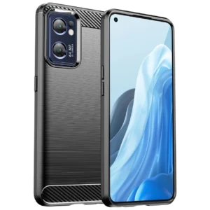 Carbon Realme Narzo 50 5G flexible silikoninis carbon dėklas telefonui juodos spalvos
