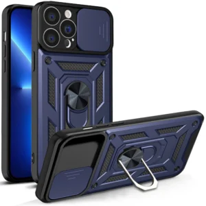 Hybrid Armor Camshield Apple iPhone 13 Pro armored camera dėklas telefonui mėlynos spalvos