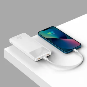 Baseus Bipow fast charging power bank 10000mAh 20W baltos spalvos (Overseas Edition) + USB-A - Micro USB kabelis 0.25m baltos spalvos (PPBD050502) - Image 7