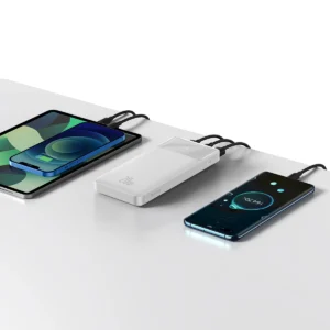 Baseus Bipow fast charging power bank 10000mAh 20W baltos spalvos (Overseas Edition) + USB-A - Micro USB kabelis 0.25m baltos spalvos (PPBD050502) - Image 8