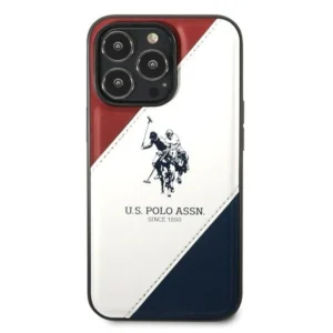 US Polo USHCP14LPSO3 Apple iPhone 14 Pro 6.1" dėklas telefonui baltos spalvos Tricolor Embossed - Image 3