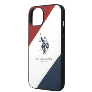 US Polo USHCP14MPSO3 Apple iPhone 14 Plus 6.7" dėklas telefonui baltos spalvos Tricolor Embossed - Image 5