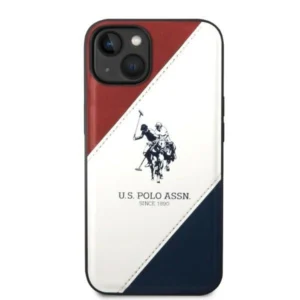 US Polo USHCP14SPSO3 Apple iPhone 14 6.1" dėklas telefonui baltos spalvos Tricolor Embossed - Image 3