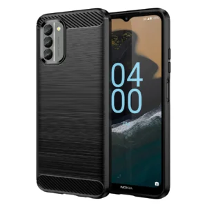 Carbon Nokia G400 flexible silikoninis carbon dėklas telefonui juodos spalvos