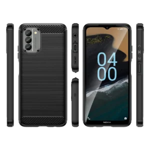 Carbon Nokia G400 flexible silikoninis carbon dėklas telefonui juodos spalvos - Image 2