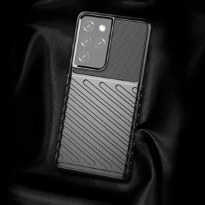 Thunder Samsung Galaxy S23 Ultra silikoninis armor dėklas telefonui juodos spalvos - Image 4