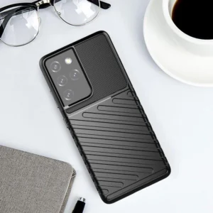 Thunder Samsung Galaxy S23 Ultra silikoninis armor dėklas telefonui juodos spalvos - Image 9