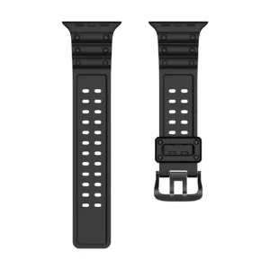 Apyrankė Triple Protection Apple Watch SE apyrankė, 9, 8, 7, 6, 5, 4, 3, 2, 1 (41, 40, 38 mm) juodos spalvos - Image 5